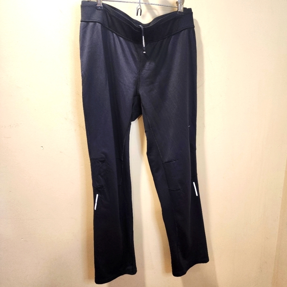 Nike Dri Fit Sleek Black Drawnstring Running Workout Pants Size M